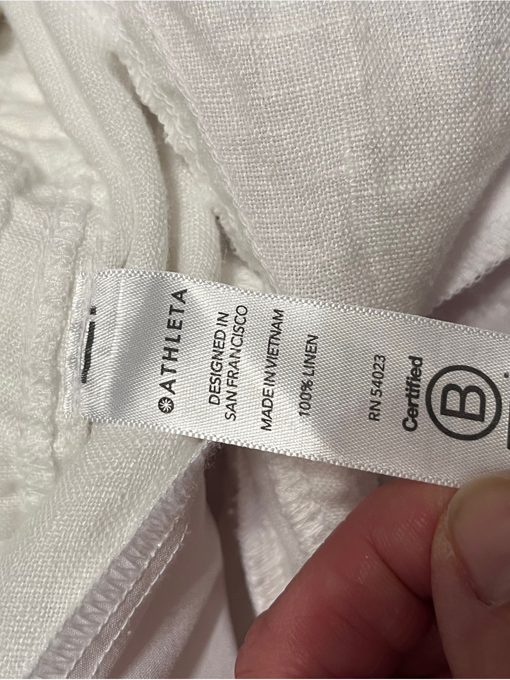 Athleta White Drawstring linen pants size 6 - Picture 10 of 11